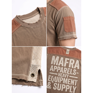 T-shirt Boxy Homme en Coton Mélangé 450 GSM, Grammage Lourd, Design Graphique Personnalisé Oversize Vintage Effet Vieilli Skateboard, OEM XS - Product Image 4