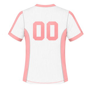 Camiseta Deportiva de Rugby Rosa Coral, Manga Corta, Cuello en V, Uniforme de Equipo Personalizado, Transpirable, para Entrenamiento Atlético - Product Image 2