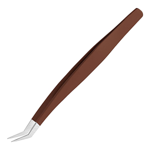Pince à épiler de précision pour extensions de cils avec pointe fine inclinée pour l'application de cils classiques et volumineux, l'isolation et le coiffage professionnel - Product Image 5
