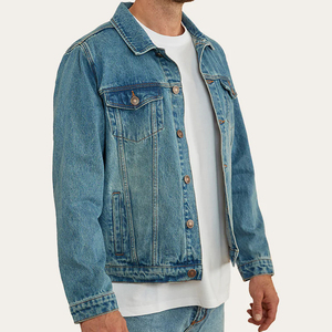 Wholesale 2026 New Fashion Plain Washed Cotton Casual <b>Black</b> Men's Denim <b>Jeans</b> <b>Jacket</b> Custom Denim <b>Jackets</b> for Men and Women - Product Image 4