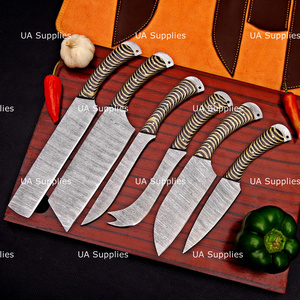 Ensemble de couteaux de cuisine modernes, 6 pièces, en acier inoxydable, ensemble de couverts de chef, fabricant en gros, étiquette privée, logo personnalisé, OEM ODM - Product Image 5
