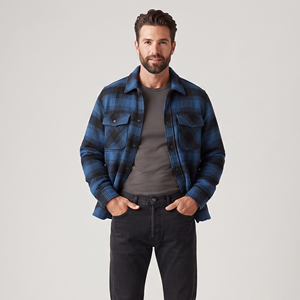Street Wear <b>Flannel</b> <b>Jacket</b> Men's Custom Plaid <b>Flannel</b> Shirts <b>Jackets</b> With Warm Quilted Lining <b>Flannel</b> <b>Jacket</b> Men - Product Image 6
