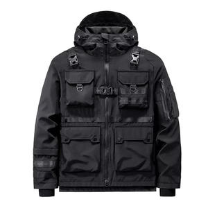 Custom Hooded Winter <b>Techwear</b> <b>Jacket</b> Men Waterproof Windproof Tactical Streetwear with Multiple Pockets | Crescent Wear - Product Image 1