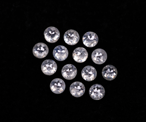 Diamants naturels ronds taille rose de 2,3 à 3,0 mm, couleur blanc laiteux, excellente taille, diamant taille rose rond pour bijoux personnalisés - Product Image 2