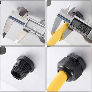 Waterproof Plastic Cable Gland Connector PG63-IP68 Rated with Locknut & <b>Rubber</b> <b>Ring</b> - Product Image 4
