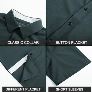 Chemises décontractées pour hommes sur mesure, tricotées, respirantes, à manches courtes, boutonnées, uniformes de bureau, fabricant OEM Pakistan, exportation mondiale - Product Image 5