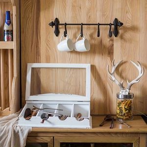 1 Pezzo Gancio da Parete in Ghisa Robusta con 4 Ganci Utilitari Grandi Rimovibili per Casa, Cucina, Giardino, Garage, Bagno - Product Image 5