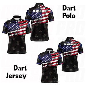Camisetas Polo 3D Personalizadas para Hombre, Jersey de Dardos con Nombre, Regalo Único para Amantes del Dardismo, Jugadores Profesionales y Casuales - Product Image 4