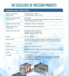 Tuyaux d'échangeur de chaleur en acier inoxydable SS 316, industrie HVAC - Product Image 3