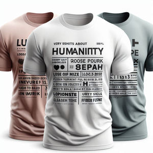 Camisetas informales de talla grande, Media manga, ajuste holgado, cuello acanalado personalizado, tendencia, estampado sólido, estilos cómodos, diseño en blanco - Product Image 3