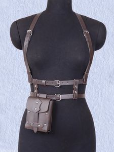 Sac à bandoulière tactique FAZMAX en cuir véritable noir, unisexe, avec doublure en cuir véritable, fermeture éclair, sangle détachable - Product Image 2