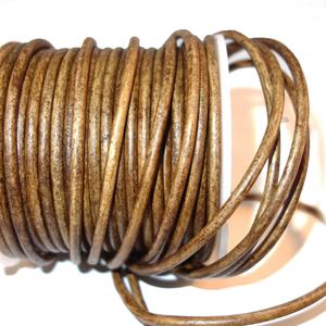 Cordons en cuir ronds vintage pour bijoux DIY, 1mm 3mm 4mm 5mm, apprêts pour bracelets, colliers, artisanat avec logo personnalisé - Product Image 2