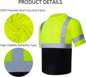 Top Selling High Visibility Two Tone Long Sleeve <b>Waterproof</b> Men's <b>Work</b> Wear Safety Shirt 100% Polyester Hi Vi Reflective - Product Image 6