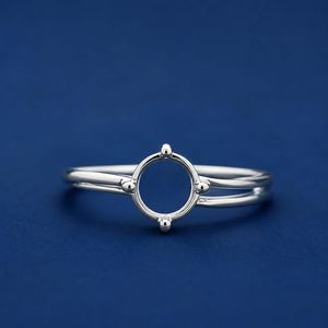925 Sterling Silver Round 8mm Semi Mount <b>Ring</b> <b>Split</b> Shank Setting DIY Engagement <b>Ring</b> Stone Setting Custom Jewelry For Women - Product Image 1