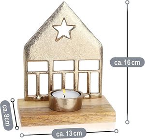 Nouveauté : Décoration de Noël en aluminium et bois, ambiance festive pour le salon, décoration de Noël. - Product Image 2