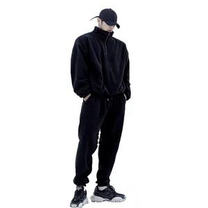 2024 personnalisé fermeture éclair polaire survêtement vêtements de sport écologique hommes taille XL gymnastique Jogging ensemble décontracté hiver Style grande taille - Product Image 3