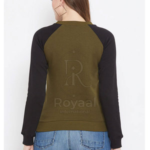 Sweat-shirts pour femmes de couleur unie respirants fabriqués au Pakistan, logo imprimé personnalisé, sweat-shirts décontractés pour femmes - Product Image 3