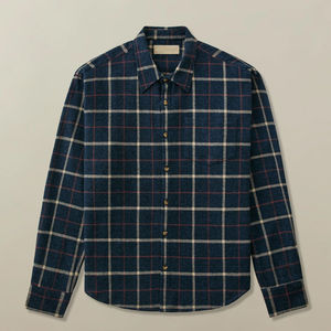 Chemise en flanelle pour homme 100% coton, chemise décontractée à boutons, chemise rayée bio à manches longues pour homme - Product Image 2