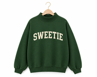 Sweat-shirt à col montant pour femme en mélange de coton brossé doux, pull-over, fabricant de vêtements OEM ODM