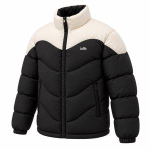 Blousons d'hiver matelassés haut de gamme pour hommes avec logo personnalisé, manteaux rembourrés entièrement zippés, vêtements d'extérieur décontractés pour la vente en gros et les marques OEM - Product Image 2