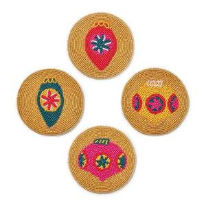 Eco-Friendly Reusable Artisan Craft Beaded Table Coasters Rectangle Design Novelty Style for Housewarming Gifts - Product Image 5