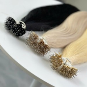Extensiones de Cabello Liso con Punta I-Tip, Rubio Ceniza Piano 613, Doble Trama, Cabello Humano Virgen Vietnamita, Adhesión de Queratina, Trama Única, Venta al por Mayor - Product Image 2