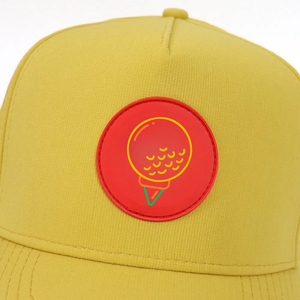 Casquette de golf personnalisée avec logo en patch de caoutchouc, 5 panneaux, forme perforée découpée au laser, casquette de sport, casquette de baseball performante - Product Image 3