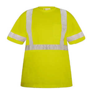 Camiseta DE SEGURIDAD DE media manga amarilla fluorescente X-Large de alta visibilidad 100% poliéster - Product Image 1