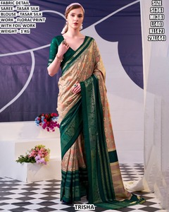 Ziva Luxe ปาร์ตี้แบบดั้งเดิม Saree-ริ้วรอยและความชื้น wicking - Product Image 5