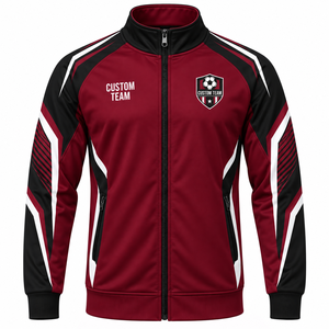 Chaqueta de Entrenamiento de Fútbol Personalizada al por Mayor, Chaqueta Deportiva con Cremallera Completa para Equipos de Fútbol, Ropa de Entrenamiento Personalizada para Equipos - Product Image 2