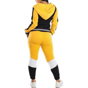 Chándal de talla grande para mujer, chándal de manga larga con cremallera, Sudadera con capucha, conjunto de 2 piezas para correr - Product Image 2