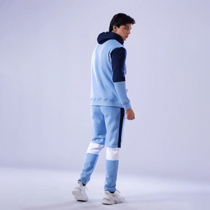 Conjunto Deportivo de Hombre con Capucha y Bloques de Color, 100% Algodón, Estilo Urbano, Manga Larga, para Otoño - Product Image 3