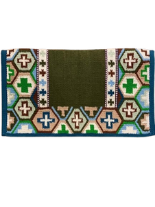 Manta de lana artesanal para silla de montar western, almohadilla para equitación, para vaqueros, jinetes de rancho, caballos de sendero, espectáculos, entrenamiento y actividades al aire libre - Product Image 3