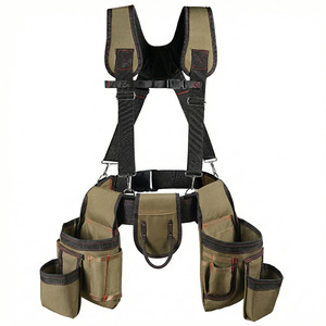 Professional Framer Tool <b>Belt</b> With Suspender Adjustable Multi Pocket Tool Harness For Electrician <b>Work</b> - Product Image 4