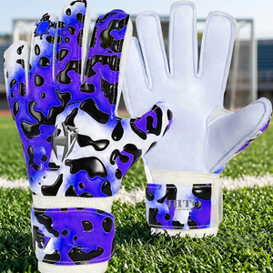 Customized Soccer Goalkeeper Gloves <b>For</b> Professional Front German Latex And Backhand Sublimation Print Negative Cut Wholesale - Product Image 5