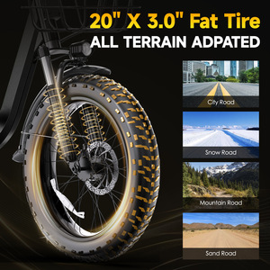 จักรยานไฟฟ้าพับได้ขนาด 20 นิ้ว รุ่นใหม่ล่าสุด จักรยานไฟฟ้าในเมือง มอเตอร์ดุมล้อหลัง แบตเตอรี่ลิเธียม 52V13AH เบรกดิสก์ 7 สปีด - Product Image 6