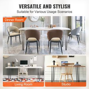 Set di 4 gambe a forcina da 71 cm per tavolo da scrivania in stile rustico, capacità di carico 408 kg, 3 aste, per sedie da scrivania, panche, tavoli da pranzo e tavolini d'appoggio - Product Image 5