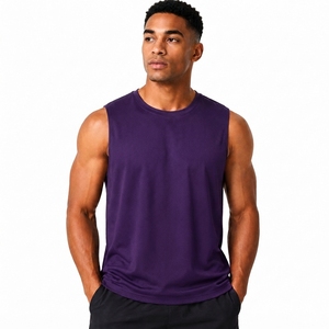 Débardeur sans manches pour homme, col rond, couleur unie, respirant, tricoté, 100% polyester, style décontracté HIGH STREET - Product Image 1