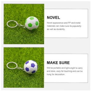 Llavero de cuero genuino personalizado con logo, estilo vintage, de fabricante, metálico, para equipos deportivos de fútbol, llavero de fútbol con bola giratoria - Product Image 2
