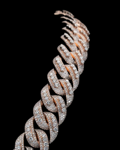 Luxury Rose Gold Plated Moissanite Rope Chain <b>Statement</b> <b>Necklace</b> Round Brilliant Cut Micro Insert Party Jewelry Unisex For Sale - Product Image 2