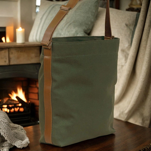 Sac fourre-tout en cuir et toile, décontracté, imperméable, brodé, sac à bandoulière, sac de voyage, sac de travail, sac de shopping, grande capacité, LCTB-0064 - Product Image 4