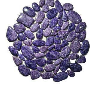 Charoita Natural de Alta Calidad, Certificada por Terceros, Cabujón de Piedra Preciosa Suelta, 20-45 mm, Forma Mixta, Tamaño 8-12 g, para Joyería - Product Image 3
