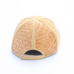 Gorra de béisbol hecha a mano – Hecha de hierba de caña natural, estilo moderno con cierre a presión - Product Image 3