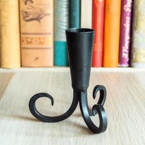 Vintage Candle Holder Antique <b>Candlestick</b> Handmade Wrought Candle Holder - Product Image 6