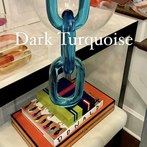 Natural Green Marble Chain Links <b>Object</b> Hand Carved Stone Link Garland For Bookshelf Coffee Table Tray Home Office Decor - Product Image 5