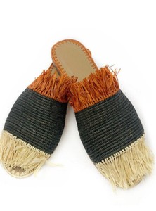Women’s Handmade Raffia Sandals – Boho Moroccan Summer <b>Slides</b> - Product Image 2