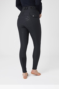 Pantalones de Montar de Cintura Alta en Azul Marino Oscuro, Personalizados, de Alta Calidad, Cómodos, de Mezclilla de Algodón, con Logotipo Personalizado - Product Image 4