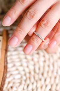 Anillo de Media Eternidad con Diamantes Creados en Laboratorio VS1, Anillo de Boda Personalizado de Oro Blanco de 14K para Mujer, Joyería para Regalo de Fiesta de Compromiso - Product Image 2