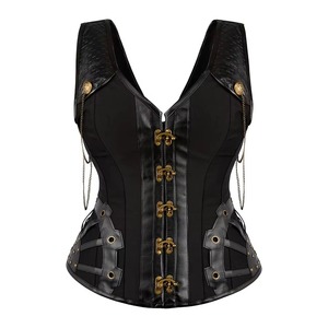 Motorcycle Style Leather vest Breathable Eco-Friendly V-Neck Customized Color Leather vest - Product Image 5