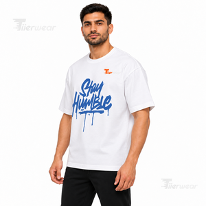 Tiierwear <b>Men's</b> <b>White</b> <b>Short</b> <b>Sleeve</b> T-<b>Shirt</b> O-Neck Stay Humble Print Street Style High Quality <b>Men</b> T <b>shirts</b> for Sale - Product Image 2